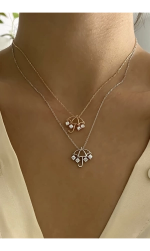 Şemsiye Minimal Kolye