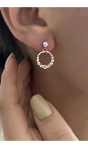 Süzme Taşlı Küpe