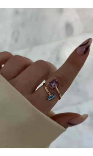 Swarovski Baget Taşlı Yüzük