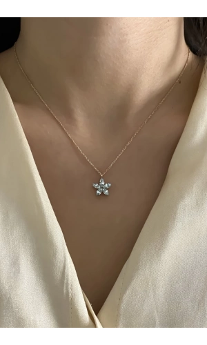 Swarovski Çiçek Kolye