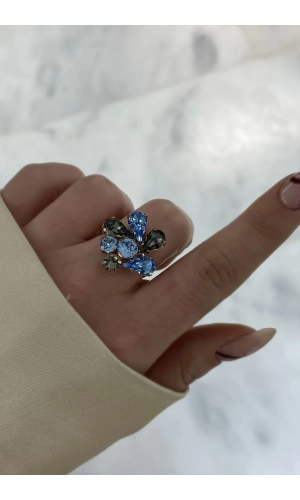 Swarovski Mix Taşlı Abiye Yüzük