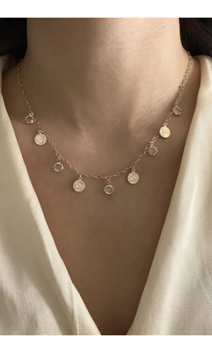 Swarovski Para Detaylı Kolye