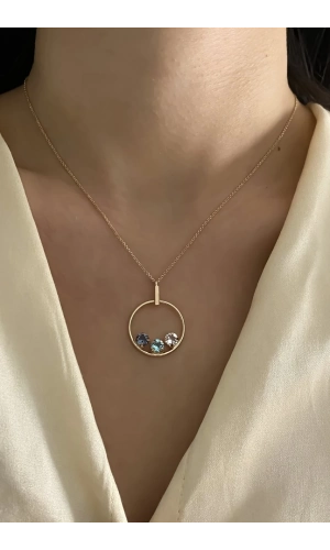 Swarovski Yuvarlak Form Kolye