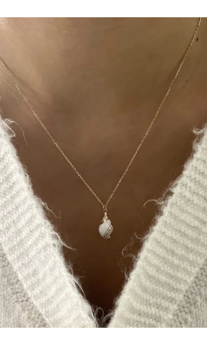 Taşlı Deniz Kabuğu Kolye