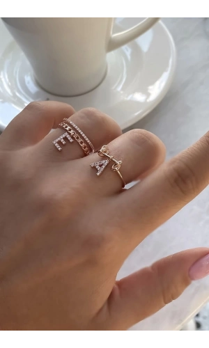 Taşlı Harf Yüzük