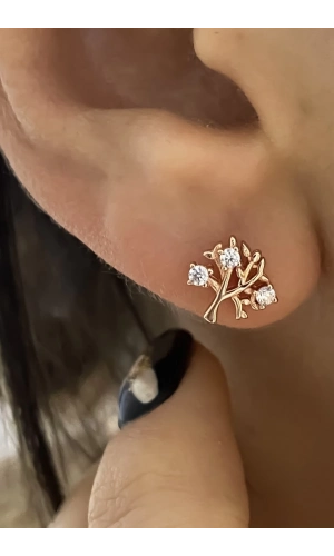 Taşlı Hayat Ağacı Küpe