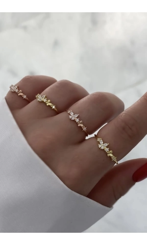 Taşlı Kelebek Yüzük