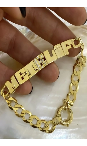 Taşlı Oynar Harfli İsim Künye