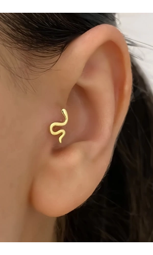 Taşsız Yılan Piercing Küpe