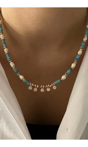 Turkuaz&İnci Tasarım Kolye