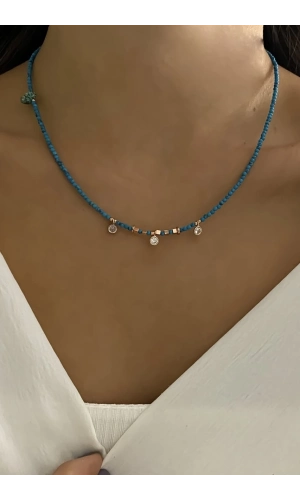 Turkuaz TaşDetaylı Kolye