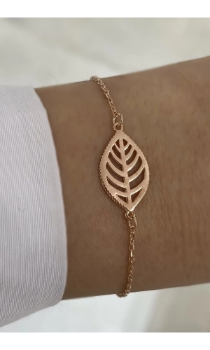 Yaprak Detaylı Bileklik