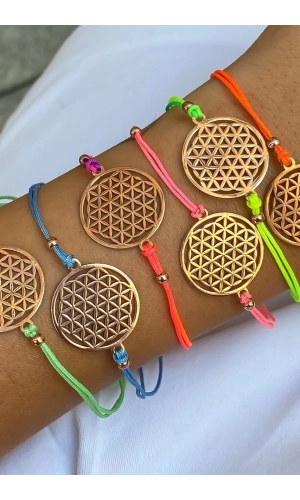 Yaşam Çiçeği Makrome Bileklik