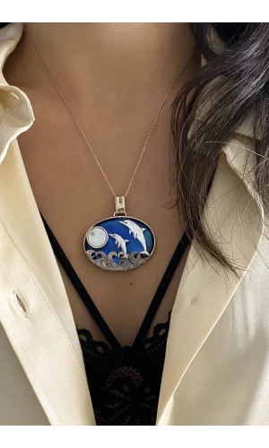 Yunus Detaylı Okyanus Sedefi Kolye