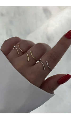 Yuvarlak Taşlı Yüzük