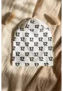 Unisex Beyaz 12 Tipografik Desenli Pamuklu Slouchy Bere Şapka - Modern Sokak Stili Tasarım 2-4 Yaş