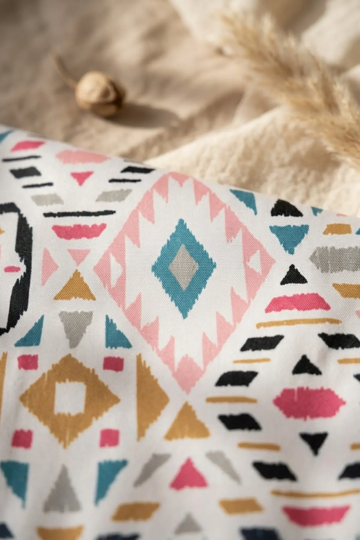 Boho Dream Etnik Desenli Sıvı Geçirmez Uzun Kollu Bebek Mama Önlüğü - BLW Uyumlu Kırıntı Cepli Mama Koruyucu 6-24 Ay