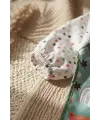 Foxie Dream Su Geçirmez Uzun Kollu Bebek Mama Önlüğü 6-24 Ay - BLW Uyumlu, Kırıntı Cepli, Tilki ve Gökkuşağı Desenli Aktivite Önlüğü