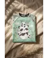 Panda Desenli Sıvı Geçirmez Kollu Mama Önlüğü 6-24 Ay - BLW Uyumlu, Leke Tutmayan Bebek Etkinlik Önlüğü