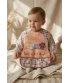 Beary Hugs Sıvı Geçirmez Bebek Mama Önlüğü 6-24 Ay - BLW Uyumlu, Leke Tutmaz Geniş Cepli Boho Bebek Önlüğü
