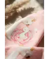 Swan Dream Toz Pembe Sıvı Geçirmez Kollu Bebek Mama Önlüğü - BLW Uyumlu Leke Tutmaz Ek Gıda Önlüğü 6-24 Ay