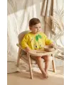 Sıvı Geçirmez Uzun Kollu Bebek Mama Önlüğü - Sevimli Limon Figürlü, BLW Uyumlu Leke Tutmaz Aktivite Önlüğü 6-24 Ay