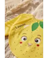 Sıvı Geçirmez Uzun Kollu Bebek Mama Önlüğü - Sevimli Limon Figürlü, BLW Uyumlu Leke Tutmaz Aktivite Önlüğü 6-24 Ay
