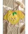 Sıvı Geçirmez Uzun Kollu Bebek Mama Önlüğü - Sevimli Limon Figürlü, BLW Uyumlu Leke Tutmaz Aktivite Önlüğü 6-24 Ay
