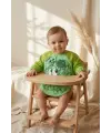 BerryJoy Unisex Yeşil Üzüm Karakterli Su Geçirmez Uzun Kollu Bebek BLW Mama Önlüğü ve Aktivite Smock 6-24 Ay