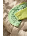 BerryJoy Unisex Yeşil Üzüm Karakterli Su Geçirmez Uzun Kollu Bebek BLW Mama Önlüğü ve Aktivite Smock 6-24 Ay