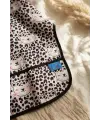 Baveta Sıvı Geçirmez Uzun Kollu Bebek Mama Önlüğü - Leopar Desenli, Cepli ve Leke Tutmaz BLW Önlüğü 6-24 Ay