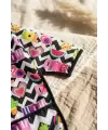 Sıvı Geçirmez Uzun Kollu Bebek Mama Önlüğü - Pop-Art Desenli Leke Tutmaz Cepli BLW Uyumlu Beslenme Önlüğü 6-24 Ay