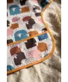 Lulu Kuzu Desenli Su Geçirmez Uzun Kollu Bebek Mama Önlüğü - BLW Uyumlu ve Leke Tutmaz Aktivite Önlüğü 6-24 Ay