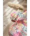 Flora Suluboya Desenli Uzun Kollu Sıvı Geçirmez Bebek Mama ve Aktivite Önlüğü - BLW Uyumlu Sanatçı Önlüğü 6-24 Ay