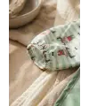 Milo Geyik Figürlü Su Geçirmez Kollu Bebek Beslenme ve Etkinlik Önlüğü - Yeşil Leke Tutmaz BLW Mama Önlüğü 6-24 Ay