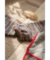 Tribal Bear Serisi Sıvı Geçirmez Uzun Kollu Bebek Mama ve Etkinlik Önlüğü - Boho Tasarım Kırıntı Cepli Smock 6-24 Ay