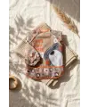 Tribal Bear Serisi Sıvı Geçirmez Uzun Kollu Bebek Mama ve Etkinlik Önlüğü - Boho Tasarım Kırıntı Cepli Smock 6-24 Ay