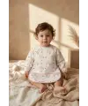 Bebek Uzun Kollu Sıvı Geçirmez Mama Önlüğü - Leke Tutmaz BLW Önlüğü - Gökkuşağı ve Arı Desenli Fonksiyonel Bebek Önlüğü 6-24 Ay