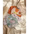 Bambini Su Geçirmez Uzun Kollu Mama Önlüğü 2li Set - Leke Tutmaz, Cepli Ek Gıda ve Aktivite Önlüğü (Zürafa & Koala) 6-24 Ay