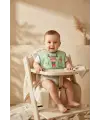 Bebe-Sty 2li Paket Sıvı Geçirmez Cepli Bebek Mama Önlüğü - Yeşil Geyik Figürlü Little Gentleman Tasarımı 0-12 Ay