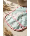 Mallow Bunny Sıvı Geçirmez Leke Tutmaz 2li Bebek Mama Önlüğü Seti - Tavşan Desenli, Mama Cepli, Cırtlı Mint-Pembe 0-12 Ay