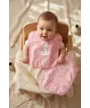 Swan Princess 2li Sıvı Geçirmez Mama Önlüğü Seti - Pembe Kuğu Desenli, Kırıntı Cepli ve Leke Tutmaz Bebek Önlüğü 0-12 Ay