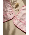 Bella Bear 2li Sıvı Geçirmez Cepli Mama Önlüğü - Pembe Balerin Ayıcık Desenli Leke Tutmaz Bebek Önlüğü 0-12 Ay