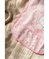 Bella Bear 2li Sıvı Geçirmez Cepli Mama Önlüğü - Pembe Balerin Ayıcık Desenli Leke Tutmaz Bebek Önlüğü 0-12 Ay