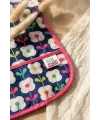 Çiçek Desenli Sıvı Geçirmez Bebek Mama Önlüğü - Geniş Cepli ve Leke Tutmaz Smock Önlük 6-24 Ay