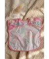 Aura Flora Sanatsal Çiçek Desenli Sıvı Geçirmez Cepli Leke Tutmaz Bebek Mama Önlüğü - Premium Kalite Yumuşak Doku 6-24 aY
