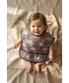 Luvia Su ve Leke Geçirmez Cepli Bebek Mama Önlüğü - Pembe Panter ve Sevimli Ayıcık Desenli BLW Uyumlu Mama Koruyucu 6-24 Ay