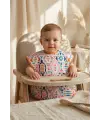 Tribal Joy Su Geçirmez Leke Tutmaz Geometrik Desenli Cepli Bebek Mama Önlüğü - BLW Uyumlu Geniş Kesim Koruyucu Önlük 6-24 Ay