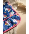 UniMagic Unicorn Desenli Sıvı Geçirmez Cepli Bebek Mama Önlüğü - BLW Uyumlu Leke Tutmaz Aktiviteli Bebek Önlüğü 6-24 Ay