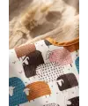 WoolyJoy Renkli Koyun Desenli Leke Tutmaz Sıvı Geçirmez Cepli Bebek Mama Önlüğü - BLW Uyumlu Kolsuz Smock 6-24 Ay